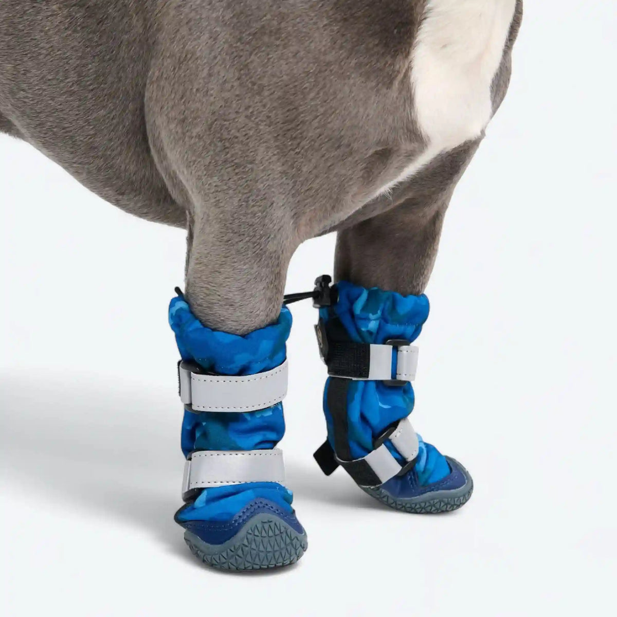 Dog Rainboots, Waterproof Dog Shoes - Blue Camo