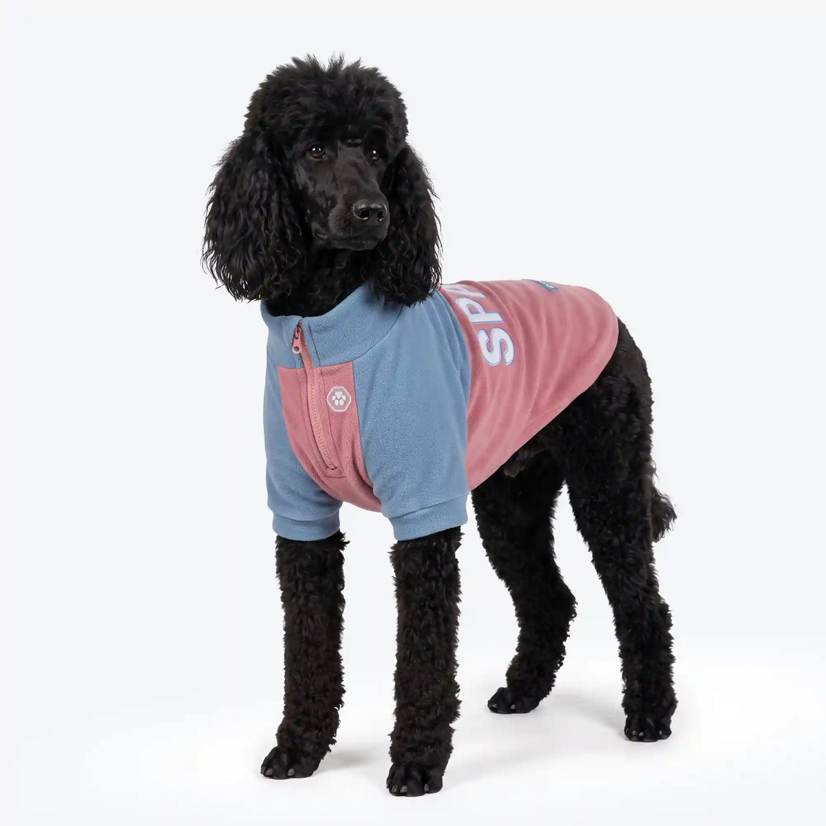 Plush Fleece Dog Sweater - Blue Rose