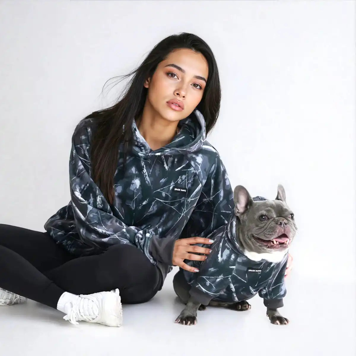 Concrete Wood Human Hoodie - Asphalt