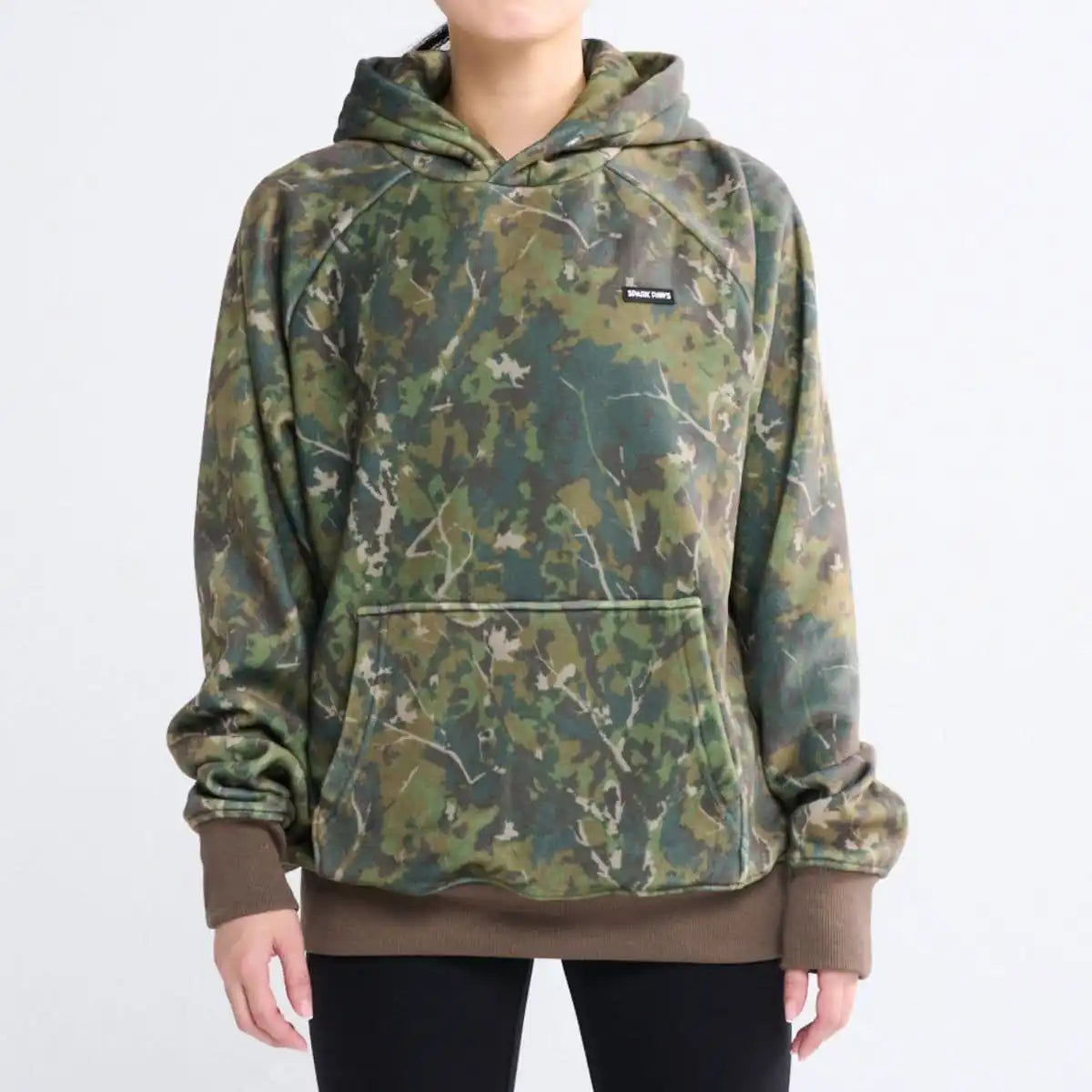 Concrete Wood Human Hoodie - Moss